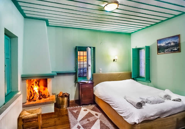 karakteristieke slaapkamer in Pension Dias