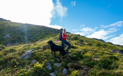 Wandelen met de hond in Noorwegen