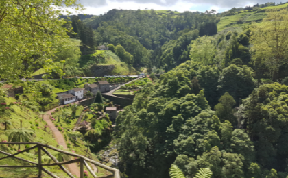 Groene binnenland van Sao Miguel