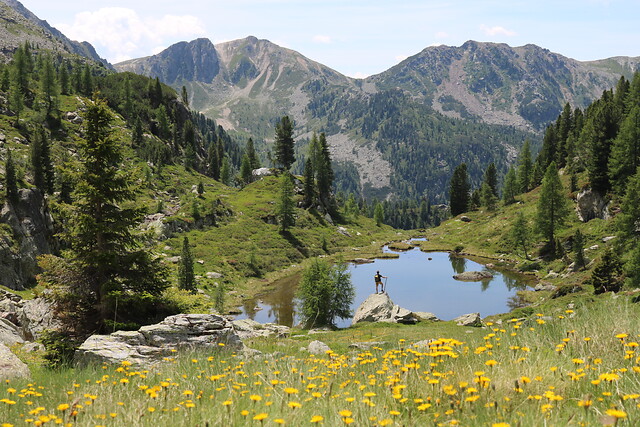 Uitzicht wanneer je wandeld langs de alta via del granito