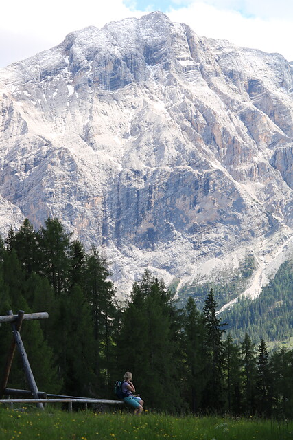 Uitzicht wanneer je wandelt door de Fanes Sennes