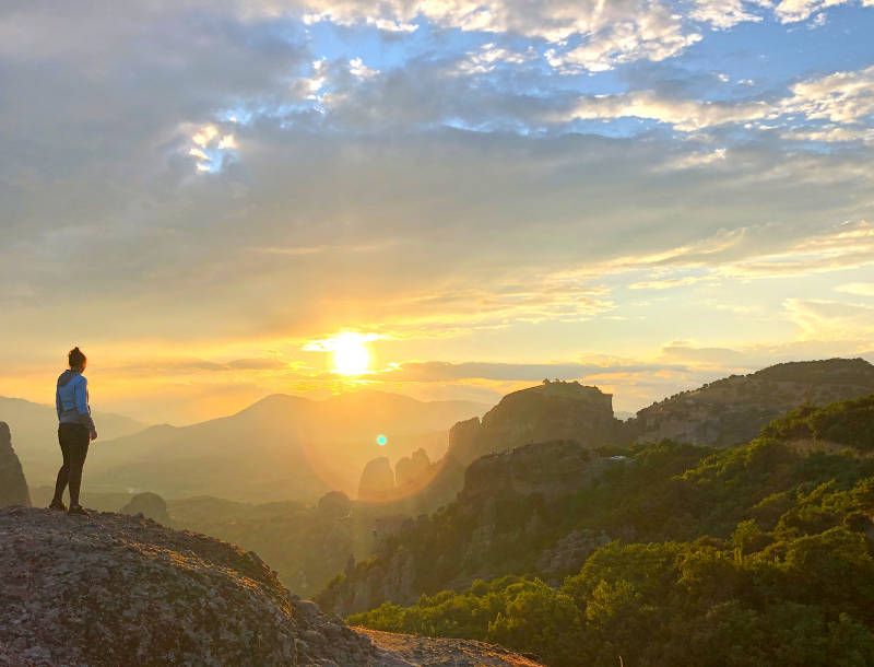 Zonsondergang Meteora