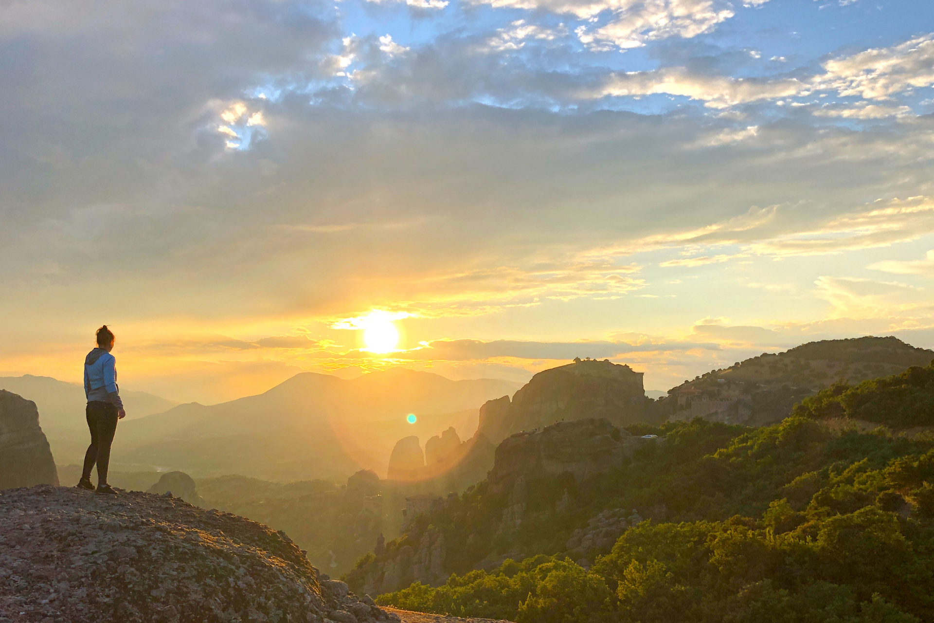 Zonsondergang Meteora