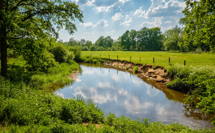Wandelen langs water Nederland