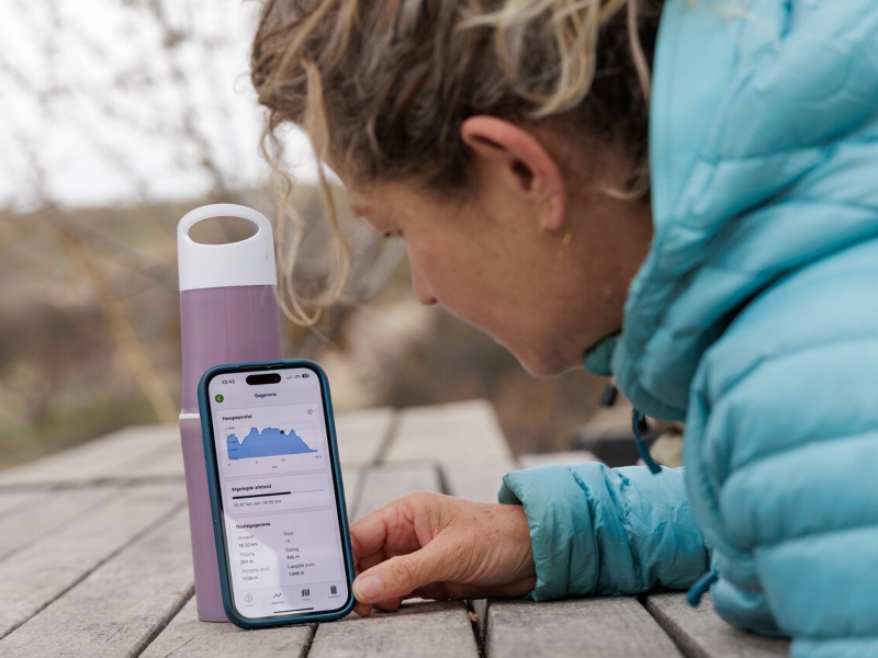 SNP Reis App met hoogteprofiel