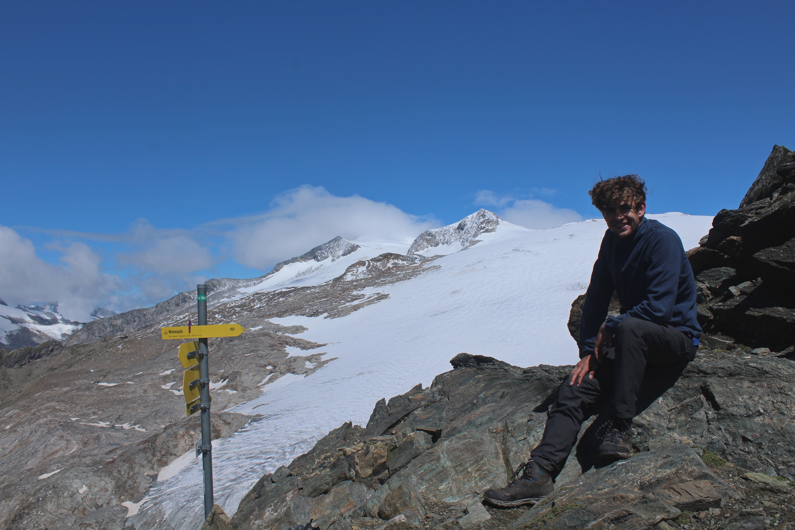 Uitzicht op Grossvenediger en Mullnitzkees gletsjer
