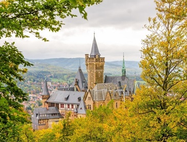 Slot Wernigerode tijdens wandelreis Harz