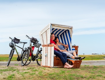 Typisch Duits zithokje tijdens de fietsvakantie