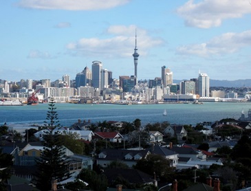 Uitzicht op Auckland tijdens de SNP rondreis over het Noorder- en Zuidereiland Nieuw-Zeeland