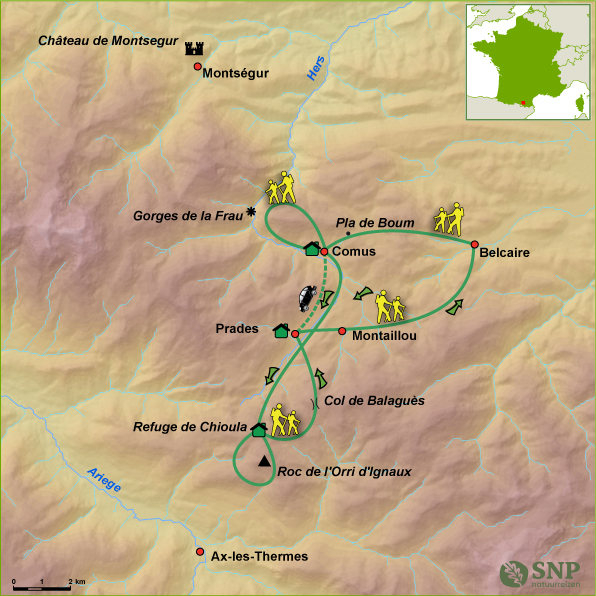 354220 Les Pyrenees Cathares ezelreis