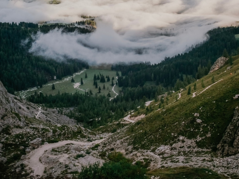Aankomst in Wolkenstein