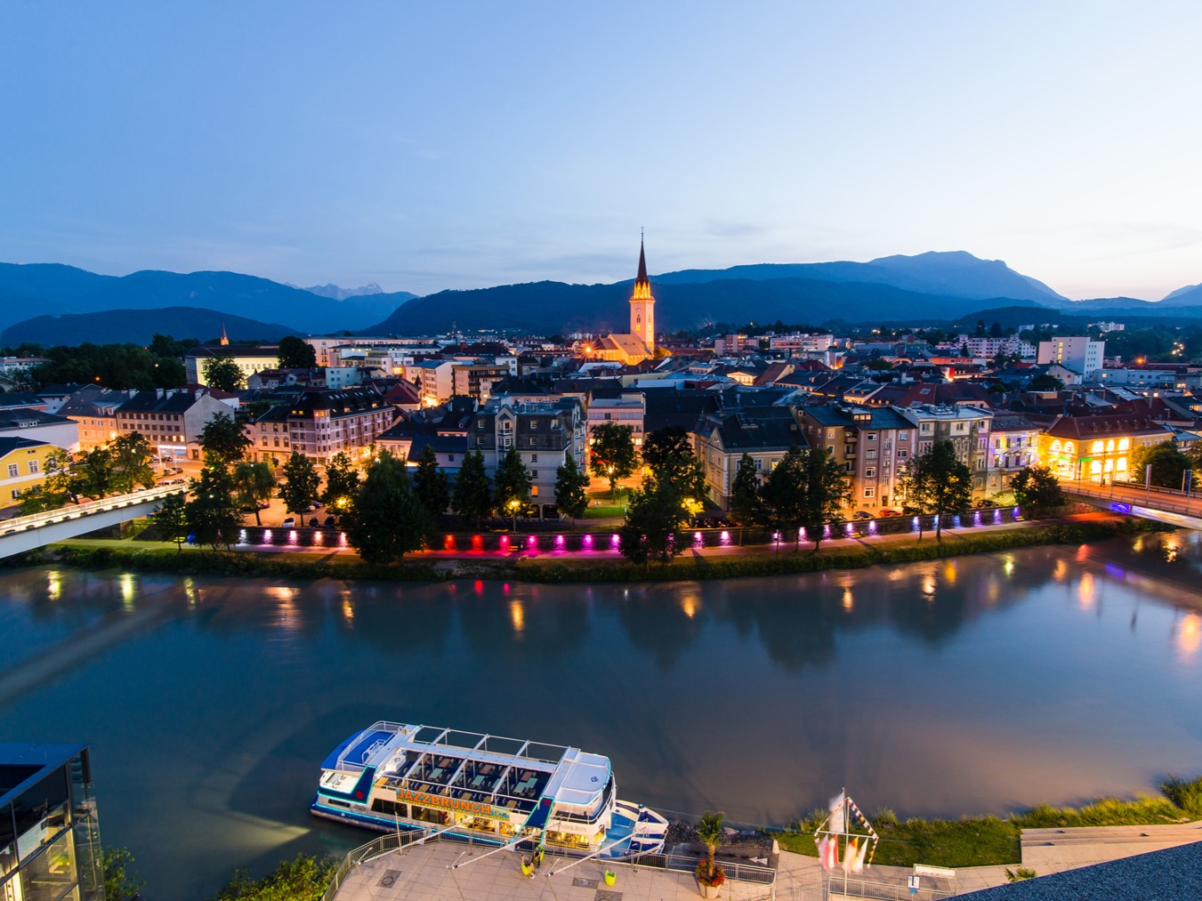 Aankomst in Villach, overnachting nabij station